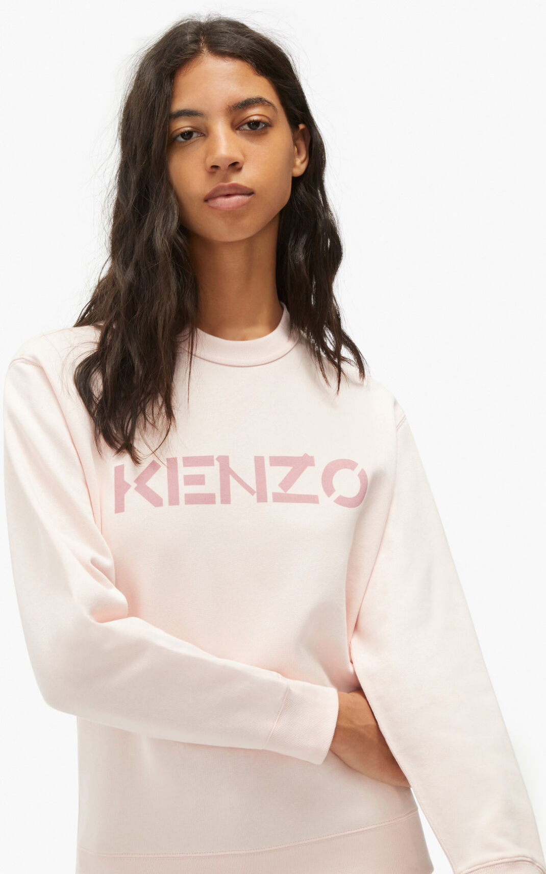 Sweat Kenzo Logo Femme Rose | ZTPE-10528